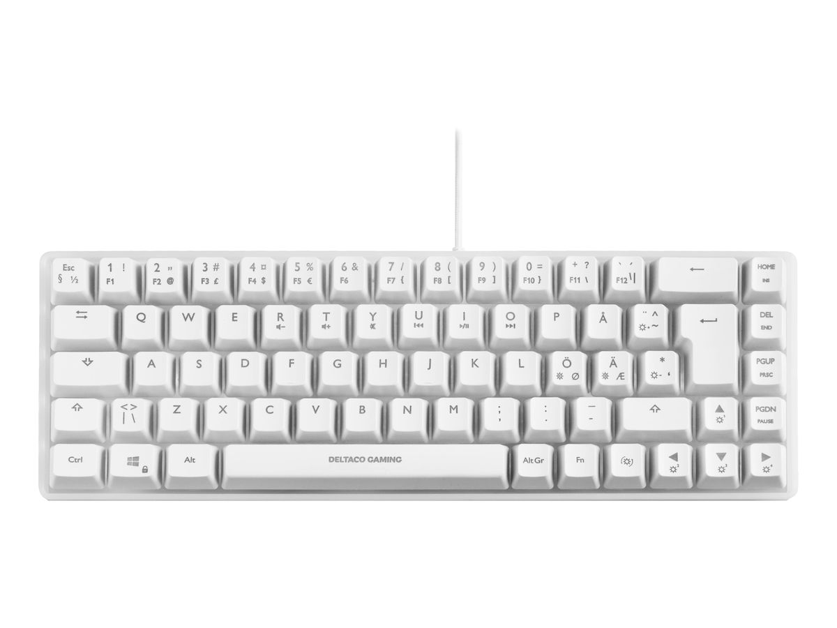 DELTACO TKL Gaming Keyboard membrane GAM-158-W RGB CH-Layout, White (5706470154827)