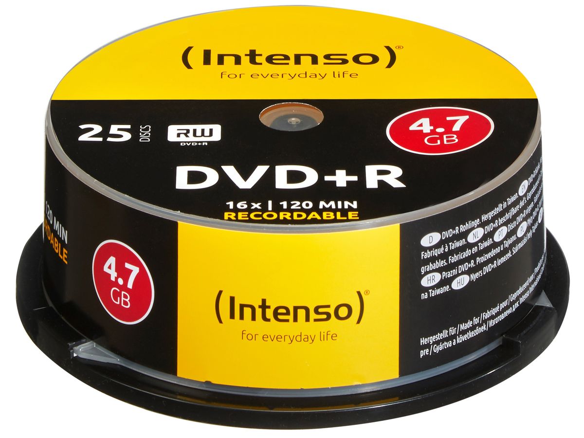 INTENSO DVD+R Cake Box 4.7GB 4111154 16x 25 Pcs (4034303004478)