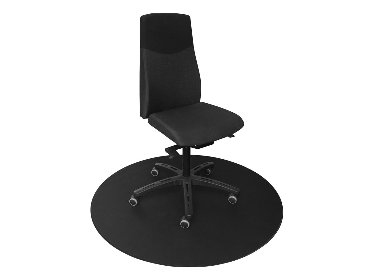 DELTACO Floorpad, round, Black GAM-125 1100x1100x3 mm (7333048050991)