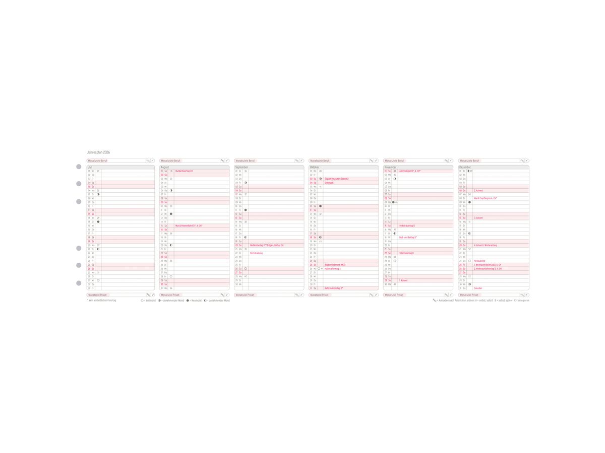CHRONOPLAN Plan annuel 2026 50506Z.26 6M/1P Midi (4004182088203)
