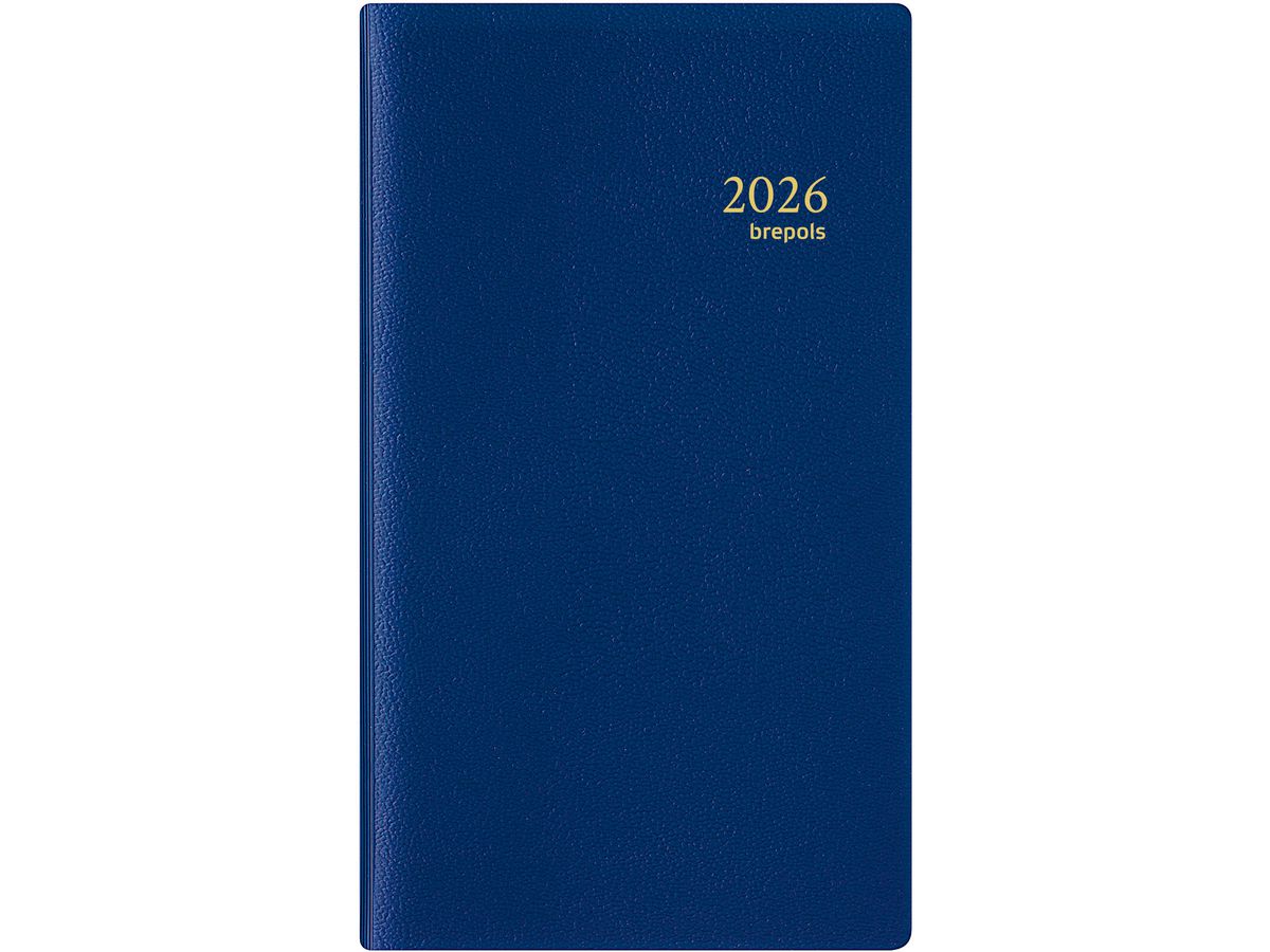BREPOLS Agenda Interplan Genova 2026 0.736.2051 1S/2P bleu 8.9x16cm (5412303124034)
