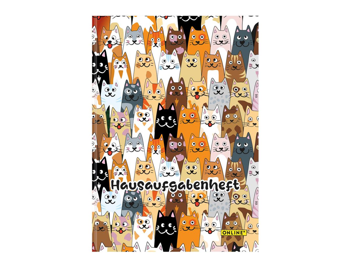 ONLINE Cahiers de devoirs A5 10118/12 Fluffy Cats (4014421101181)