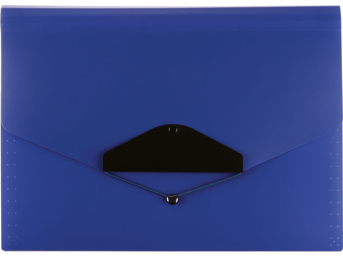 BÜROLINE Fächermappe A4 663299 blau 6-teilig (7612532022653)
