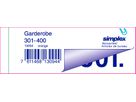 SIMPLEX Garderobenblock 301-400 13094 orange 100 Blatt (7611468130944)
