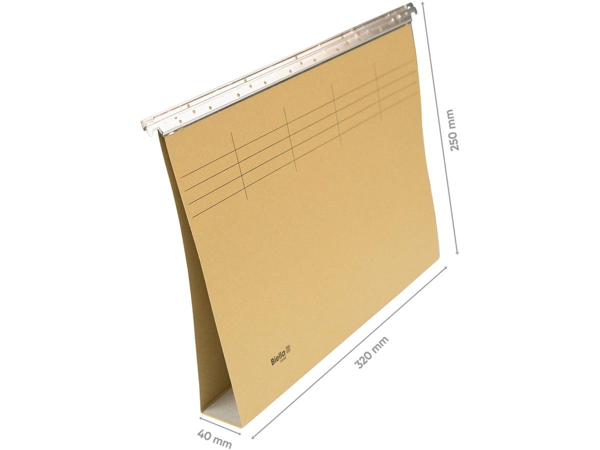 BIELLA Dossier suspendu fond 4cm A4 27044100U vert olive 32x24cm (7611365523405)