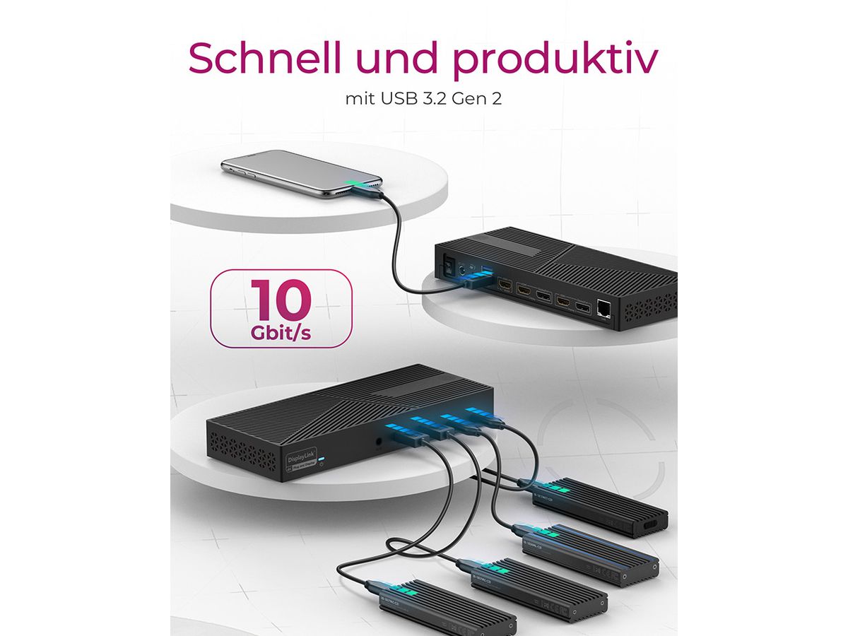 ICY BOX USB-C Triple DockingStation IB-DK2246AC Hybrid 4K, 3xHDMI & 2xDP,6USB (4250078173342)