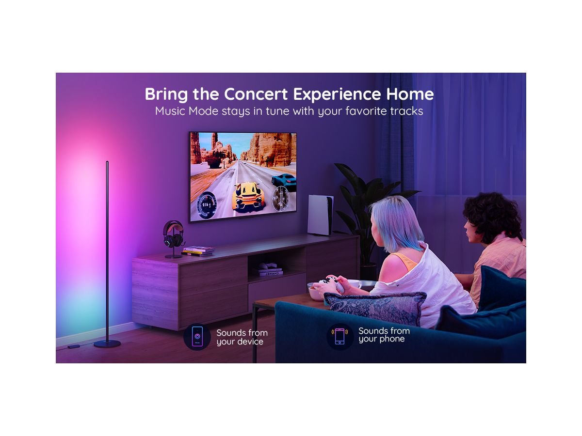 GOVEE Lampadaire Smart Corner H6076312 noir (6974316991090)