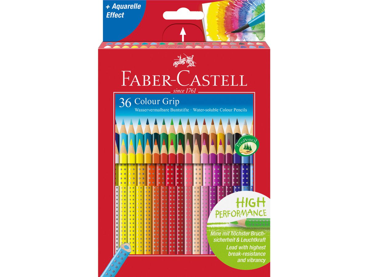 FABER-CASTELL Matita colorata Colour Grip 112442 36 pz., busta (4005401124429)