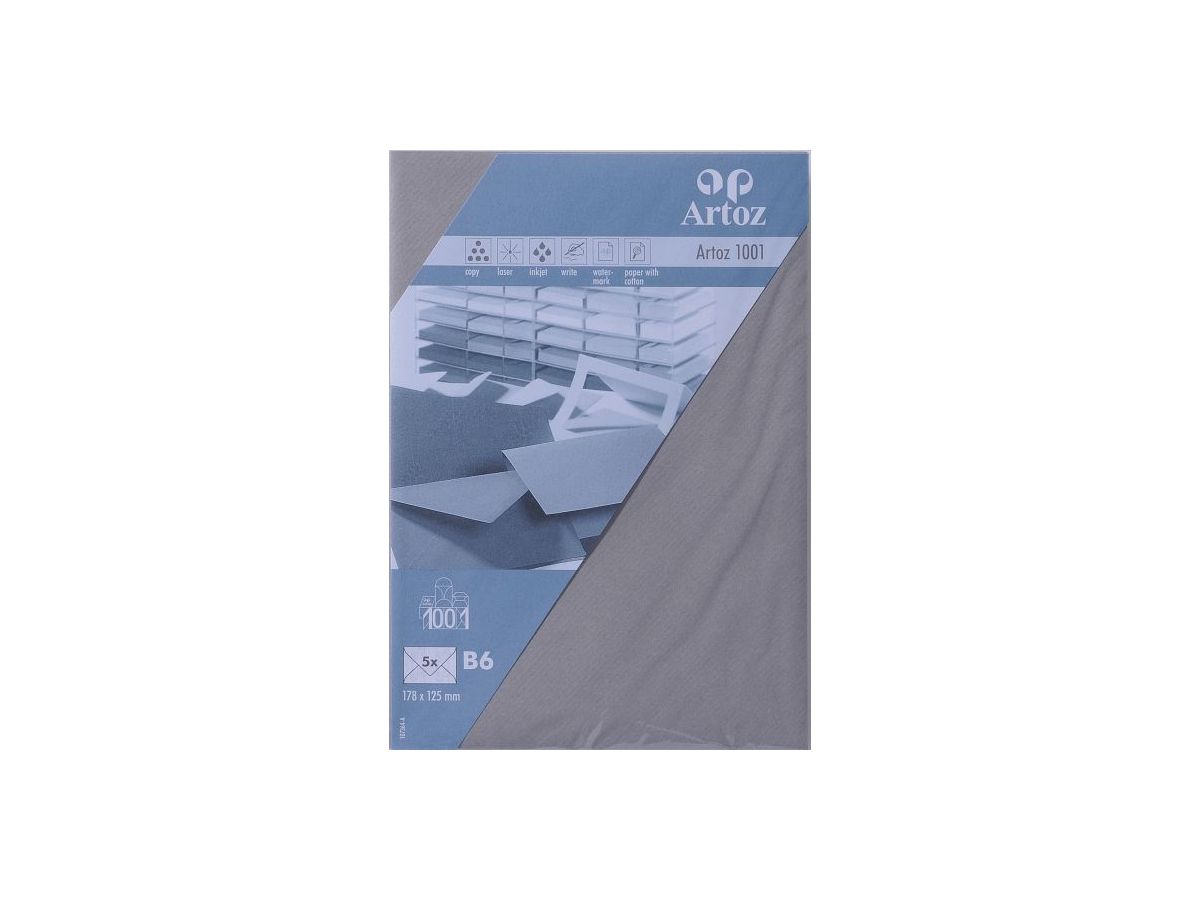 ARTOZ Enveloppes 1001 B6 107364182 100g, graphite 5 pcs. (7612450980110)