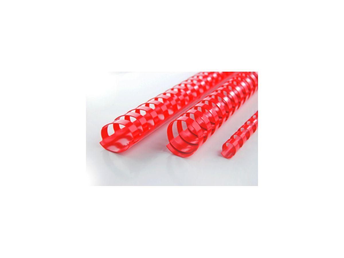 GBC Baguettes de reliure 14mm A4 4028218 rouge, 21 anneaux 100 pcs. (0033816097353)