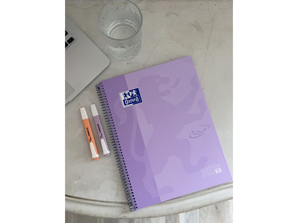OXFORD Spiralbuch A4+ 400138325 liniert pastelllila 80 Blatt (8412771035426)