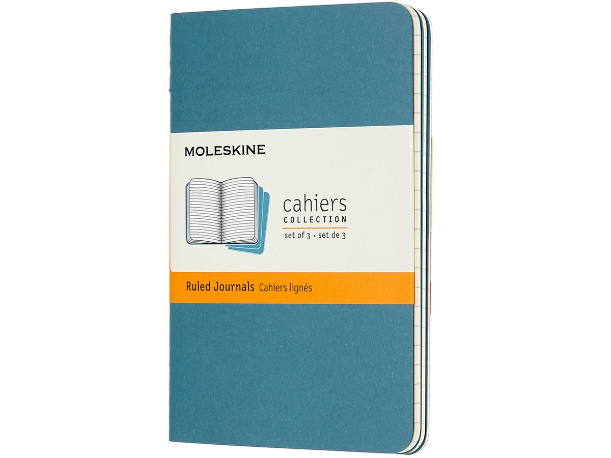 MOLESKINE Taccuino cartone 3x P/A6 629582 rigato, vivid blu, 64 pagine (8058647629582)