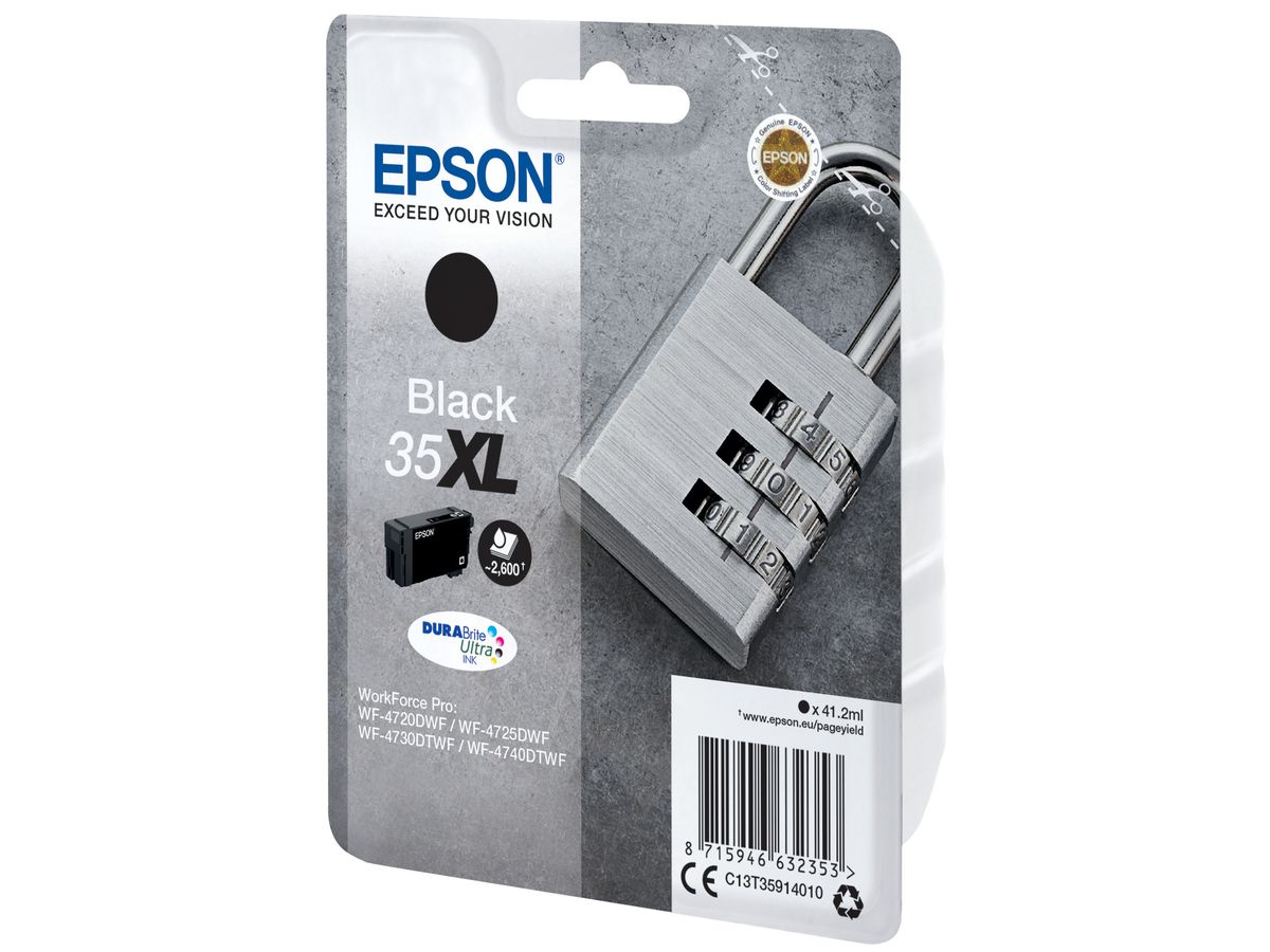 EPSON Cart. d'encre XL noir T359140 WF-4720/4725DWF 2600 pages (8715946632353)