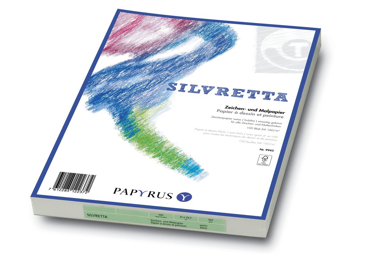 PAPYRUS Zeichenpapier A4 88248950 180g, weiss 100 Blatt (7612285122396)