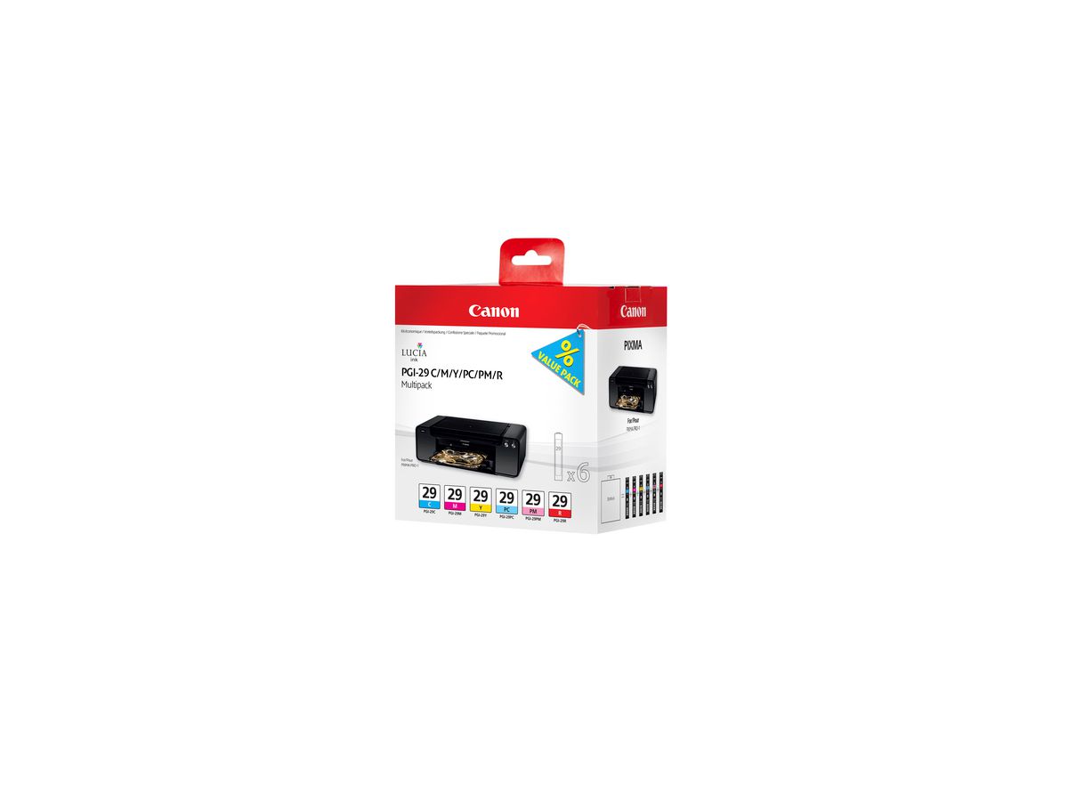 CANON Multipack Tinte CMY/PC/PM/R PGI-29 Multi PIXMA Pro-1 6x36ml (8714574572406)