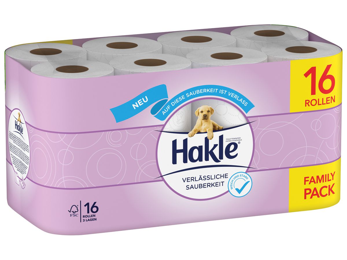 HAKLE Papier toilette 4161846 3 plis, 16 roul. (5029053575995)