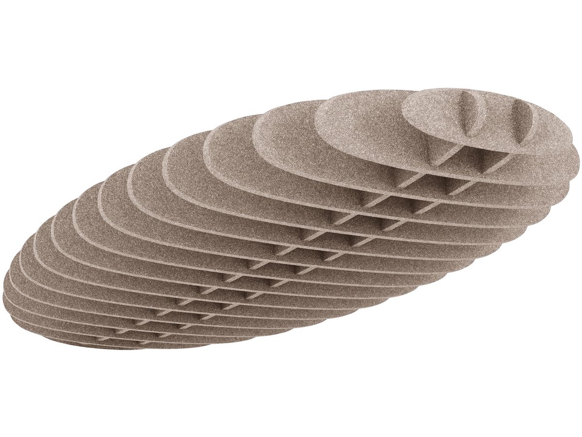 SUONO Pannelli a parete 240x120x30cm 2141.U12.4400 OVAL, marrone (7640439764628)