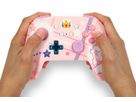 POWER A Enhanced Wireless Ctrl. NSGP025501 NSW, Princess Peach Plaid (0617885085116)