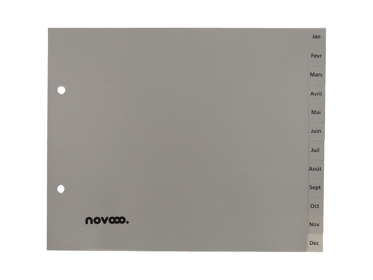 NOVOOO Register PP 1/2 Höhe 40974 grau Jan-Déc FR (9010729032191)