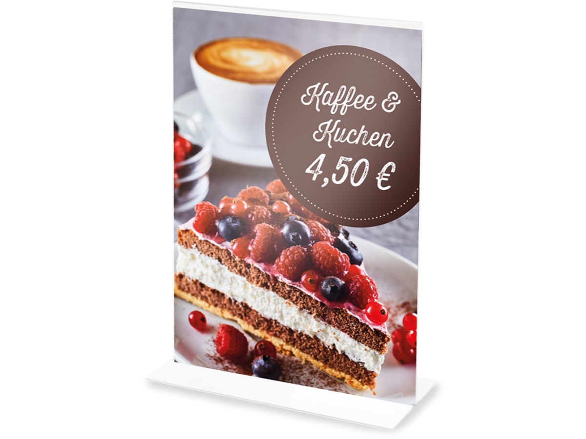 DEFLECTO Display tavolo Classic Image 481001 A7, alto, dritto (0079916026800)