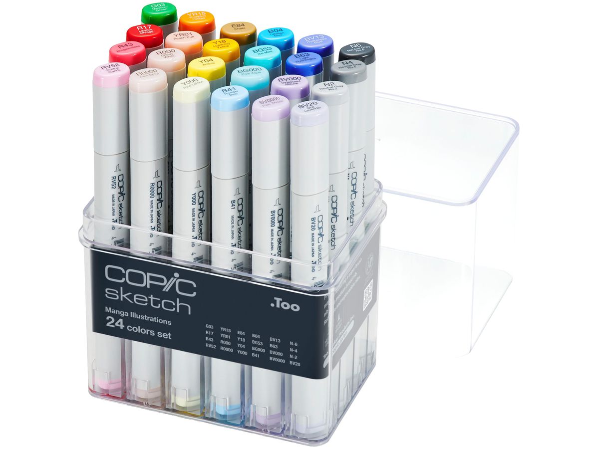 COPIC Marker Sketch 21075525 Manga Illustration, 24 Stück (4511338063217)