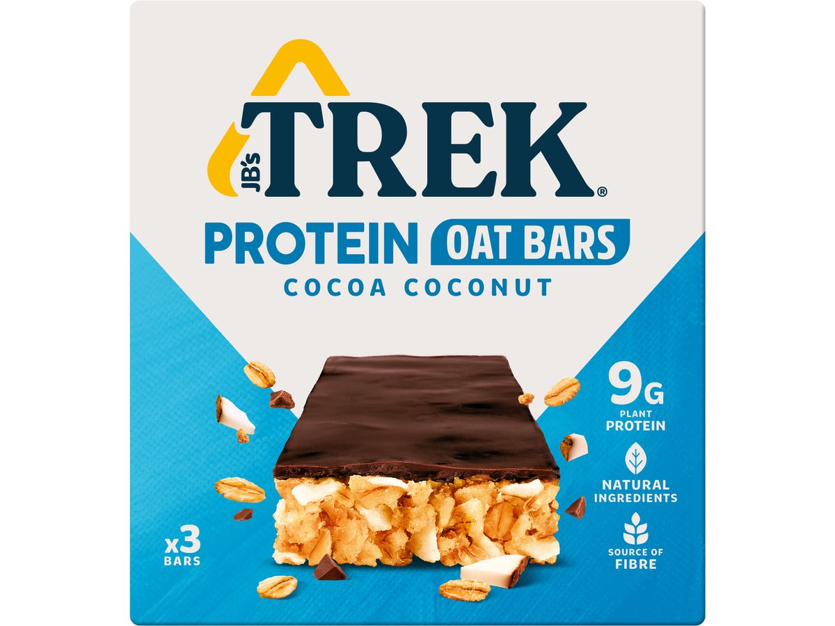 TREK Barrette proteiche di avena 83525 Cocoa Coconut 50g, 3 pz. (5060088705865)
