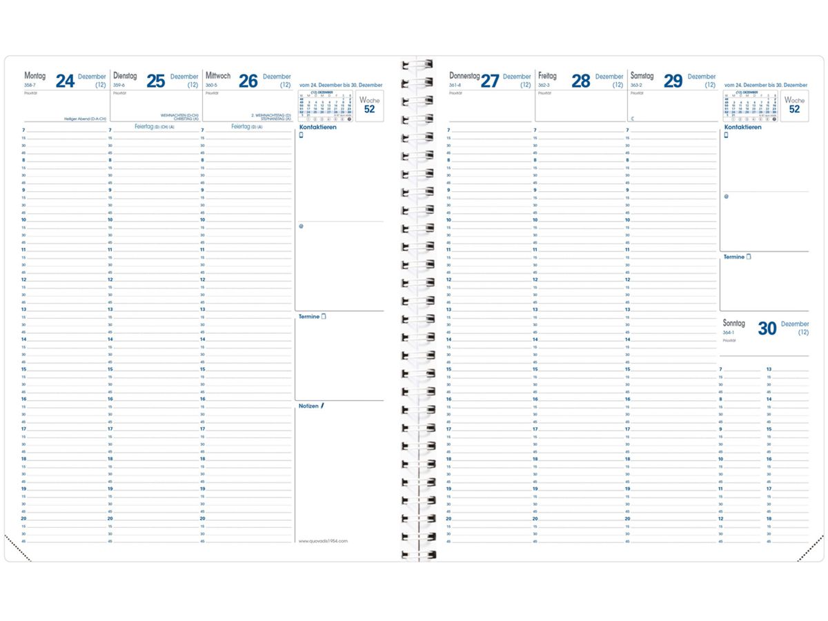 QUO-VADIS Agenda Impala Eureq. 2026 026031Q 1S/2P noir DE 24x30cm (3371010125852)
