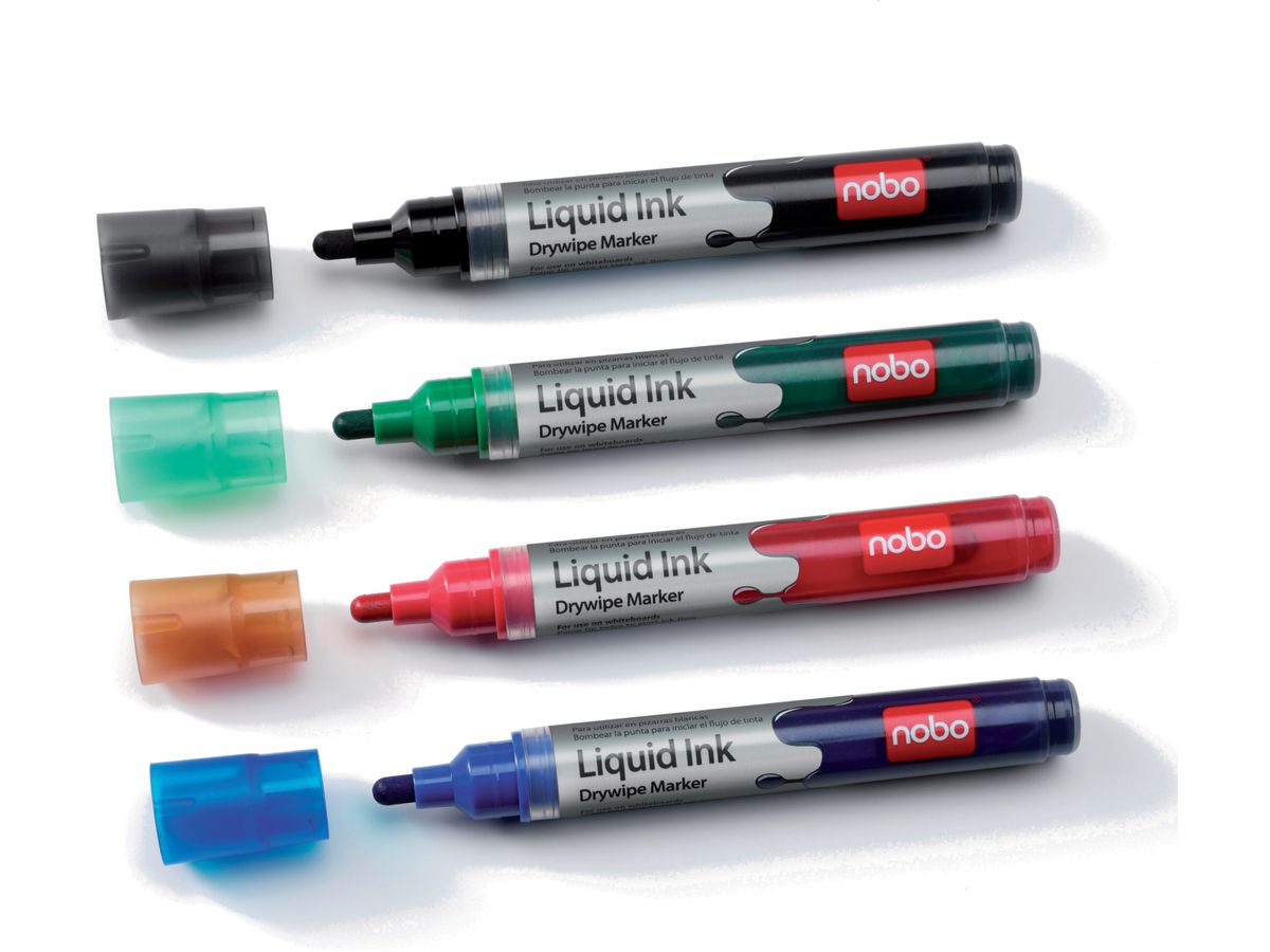 NOBO Liquid Ink Marker Blister 1901077 6 Farben (5028252119719)