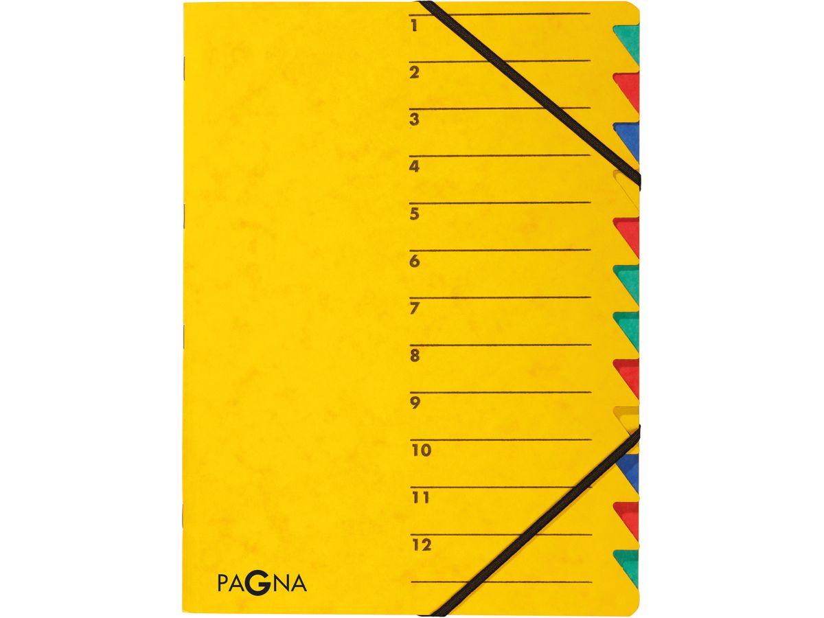 PAGNA Dossier de coll. EASY A4 24131-05 jaune 12 compart. (4013951004788)
