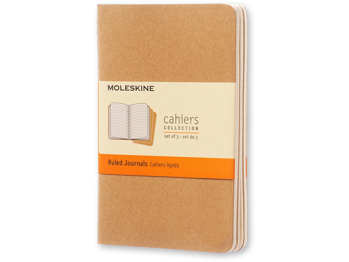 MOLESKINE Cahier A6 704925 ligné, natur 3 pcs. (9788883704925)