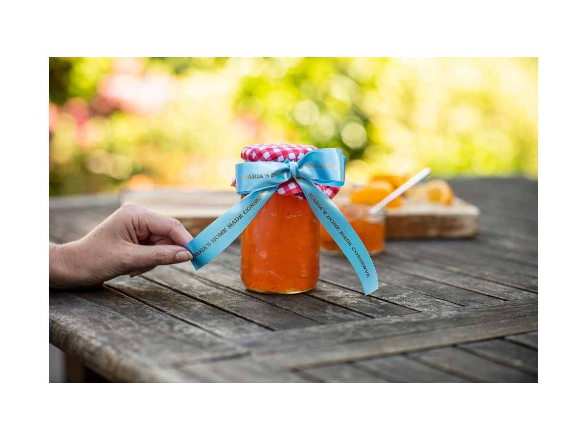 PTOUCH Band hellblau/gold TZE-RL54 Tze Geräte 24mm (4977766801942)