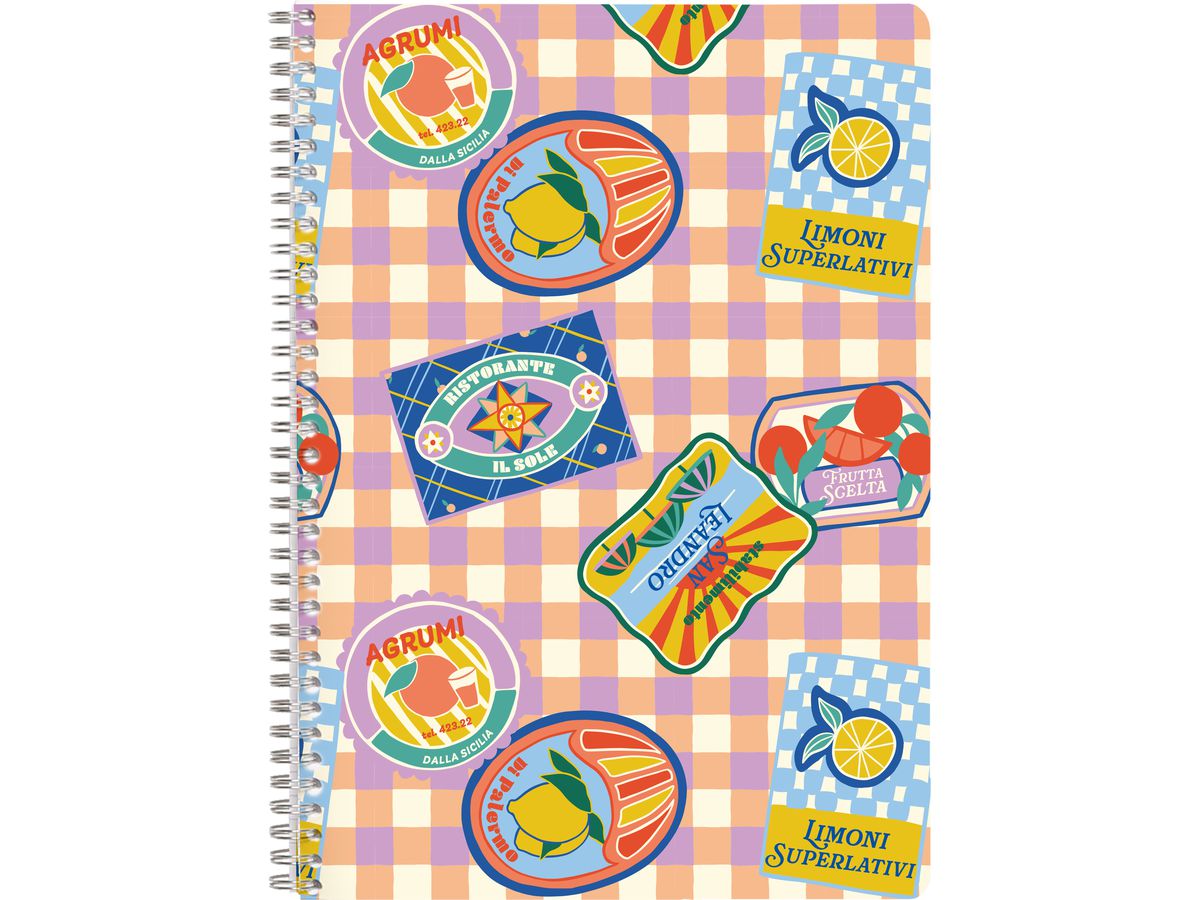 CLAIREFONTAINE Carnet spirale A4 116265C Dolce Amore ligné ass. 74 f. (3329681162652)