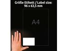 AVERY ZWECKFORM Universaletiketten 96,0x63,5mm L4745REV-25 weiss 240 Stk./25 + 5 Blatt (4004182047453)