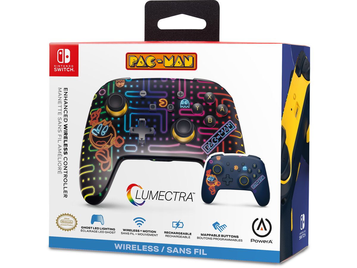 POWER A Enhanced Wireless Ctrl. NSGP0458-01 NSW,Pac Man,Neon Arcade (0617885141515)