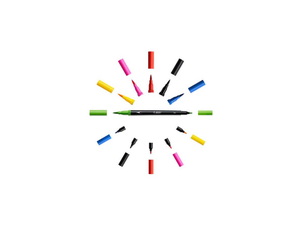 BIC Penna fibra Intensity DualTip 989694 ass. 6 pezzi (3086123589551)