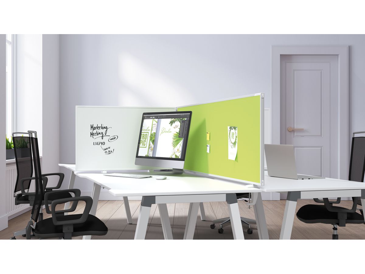 MAGNETOPLAN Tischtrennwand VarioPin 1108005 grün 800x500mm (4013695064420)