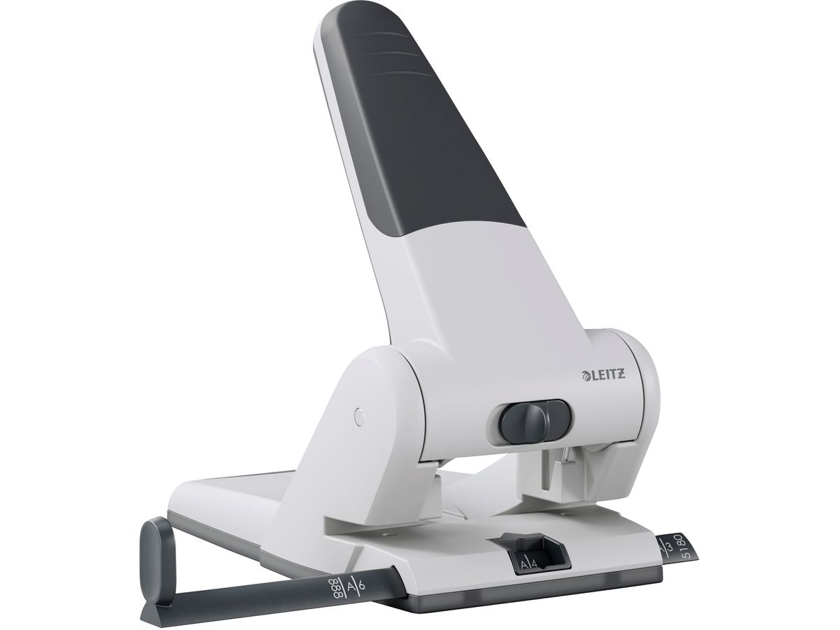 LEITZ Perforateur registre 6.3mm 51800084 gris clair 65 feuilles (4002432364022)