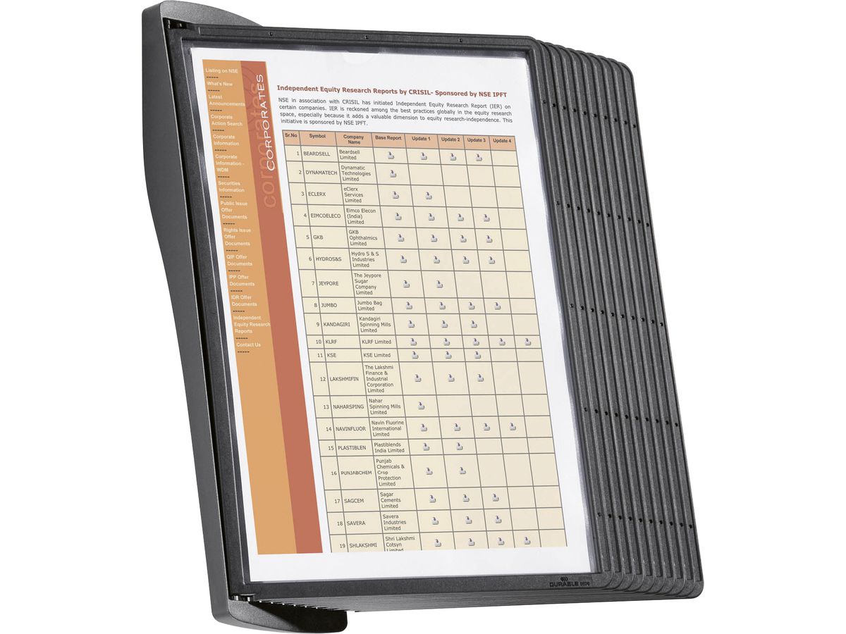 DURABLE SHERPA Style Wall 10 585401 10 Tafeln (4005546507361)