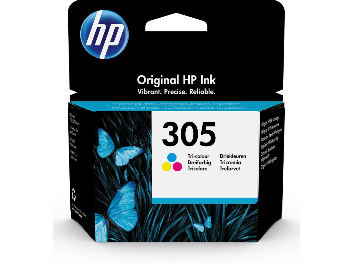 HP Cartouche d'encre 305 color 3YM60AE DeskJet 2300/2700 100 pages (0193905429226)