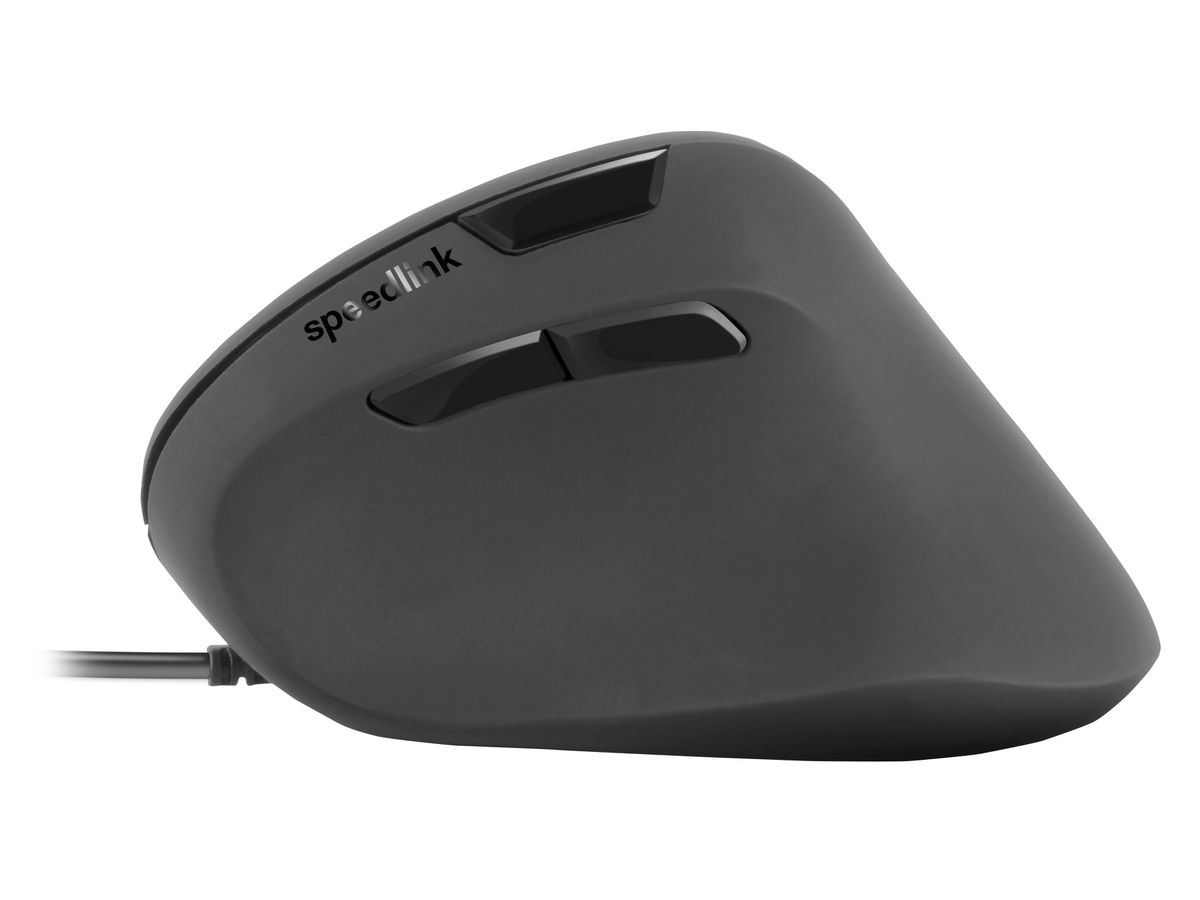 SPEEDLINK PIAVO Ergonomic Mouse USB SL-610019-RRBK vertical, rubber-black (4027301839395)