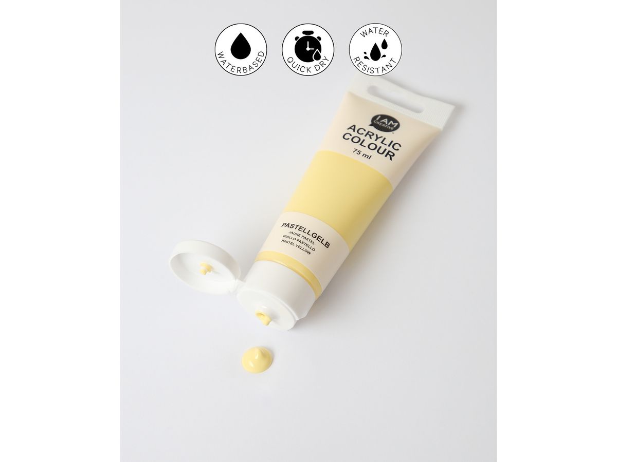 I AM CREATIVE Peinture acrylique 75ml 2001.3 jaune pastel (7611983216765)