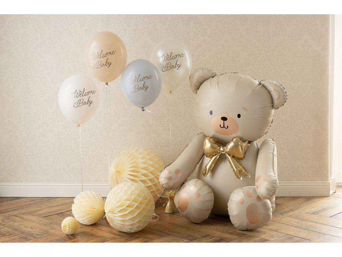 PARTYDECO Ballons 30cm SB14P3420016 Welcome Baby, bleu 6 pièces (5904555099500)