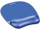 FELLOWES Tapis de souris Crystals 9114120 bleu, avec repose-poignets (0077511911415)