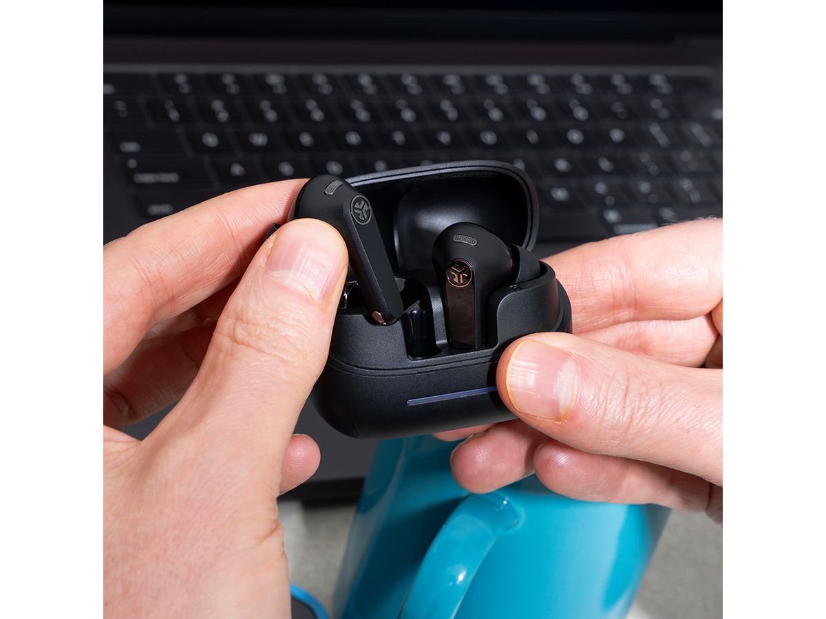 JLAB JBuds Pods ANC Earbuds IEUEBJBPODSRBLK124 True Wireless, Black (0810119073068)