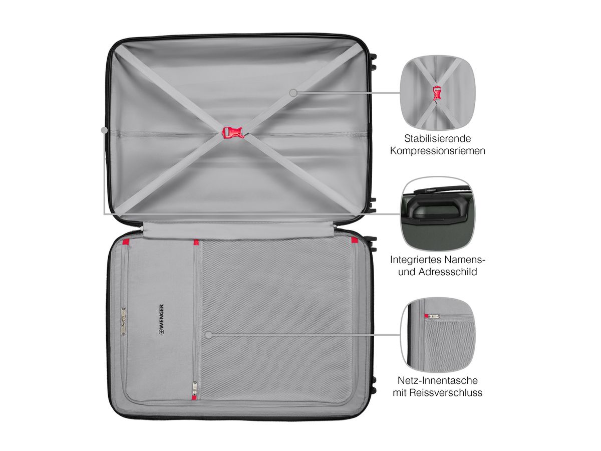 WENGER Prymo Large 93l 653637 Hardside Case anthracite (7611160299901)