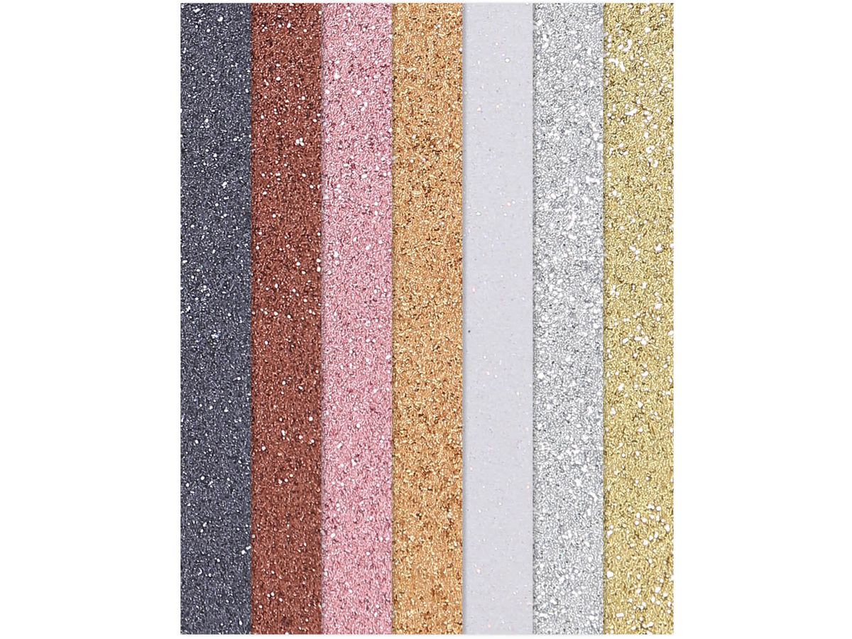 I AM CREATIVE Glitterpapier A4 4070.99 multicolor, 100g 10 Stück (7611983150380)