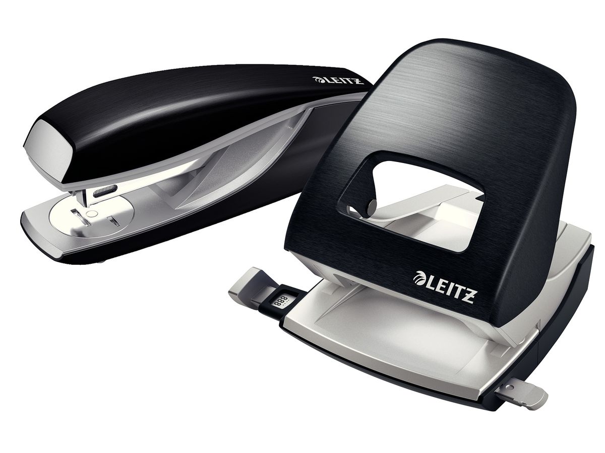 LEITZ Bürolocher NewNeXXt Metall 50060094 satin schwarz 30 Blatt (4002432107377)