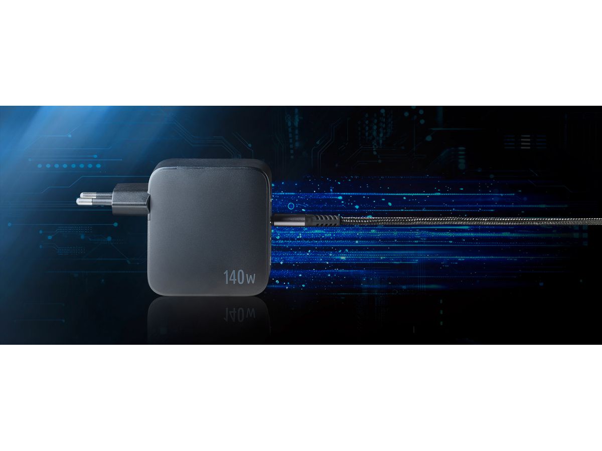 INTENSO Power Adapter W140A3C Charger 7814010 140 W, 3x USB-C, 1x USB-A (4034303035359)