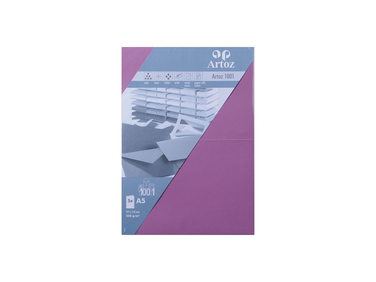 ARTOZ Karten 1001 A5 107392264 220g, holunder 5 Blatt (7612450982015)