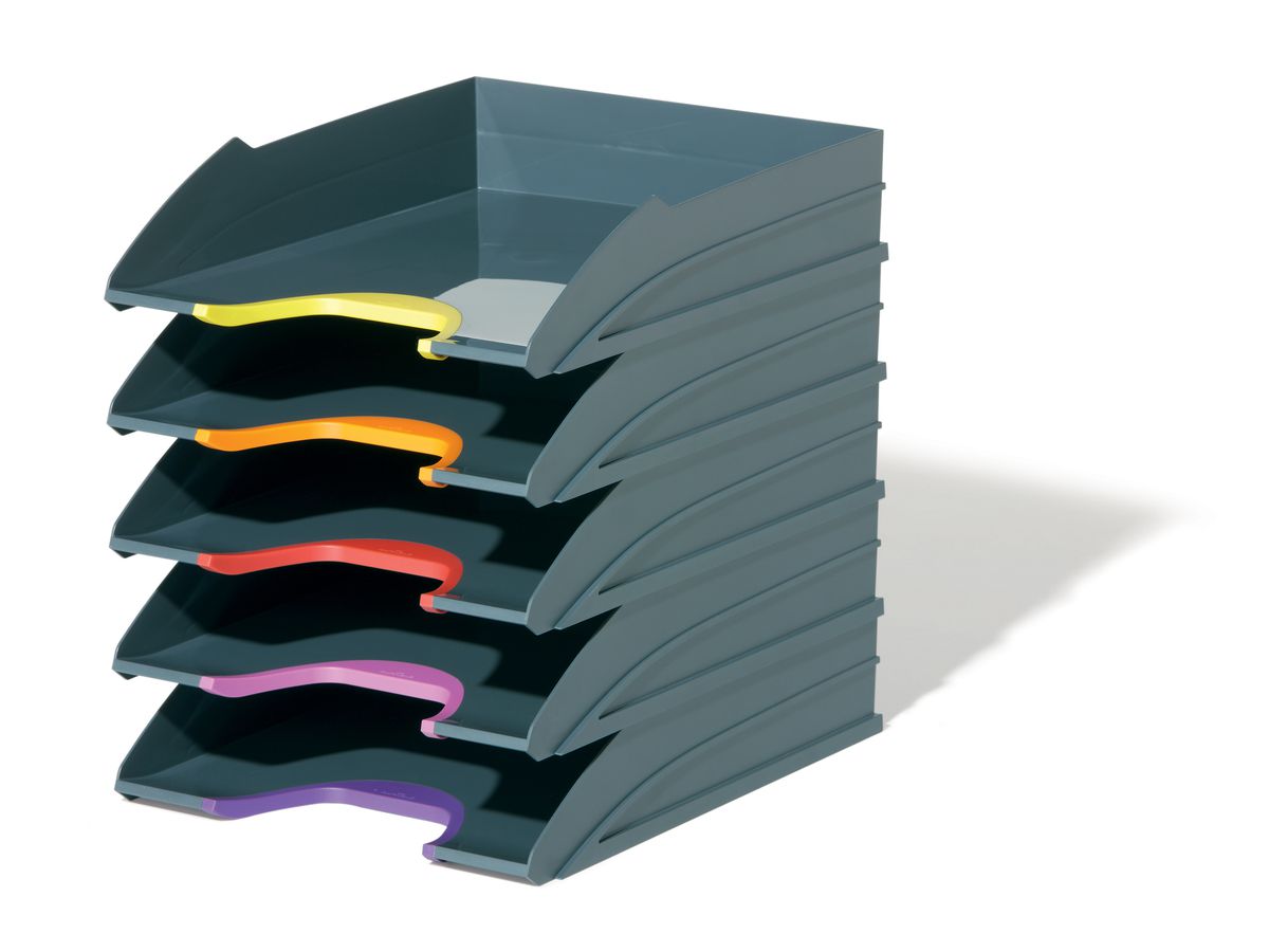 DURABLE Set vas.portacor. Varicolor 770557 grigio/colorato 5 pezzi (4005546701950)